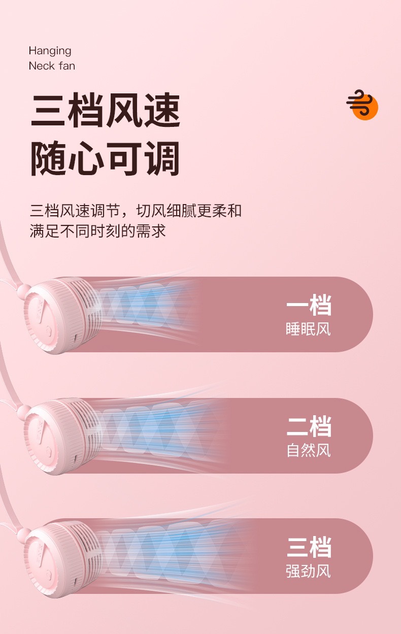 折叠挂脖无叶风扇便携式静音户外懒人随身迷你运动迷你无叶小风扇详情7