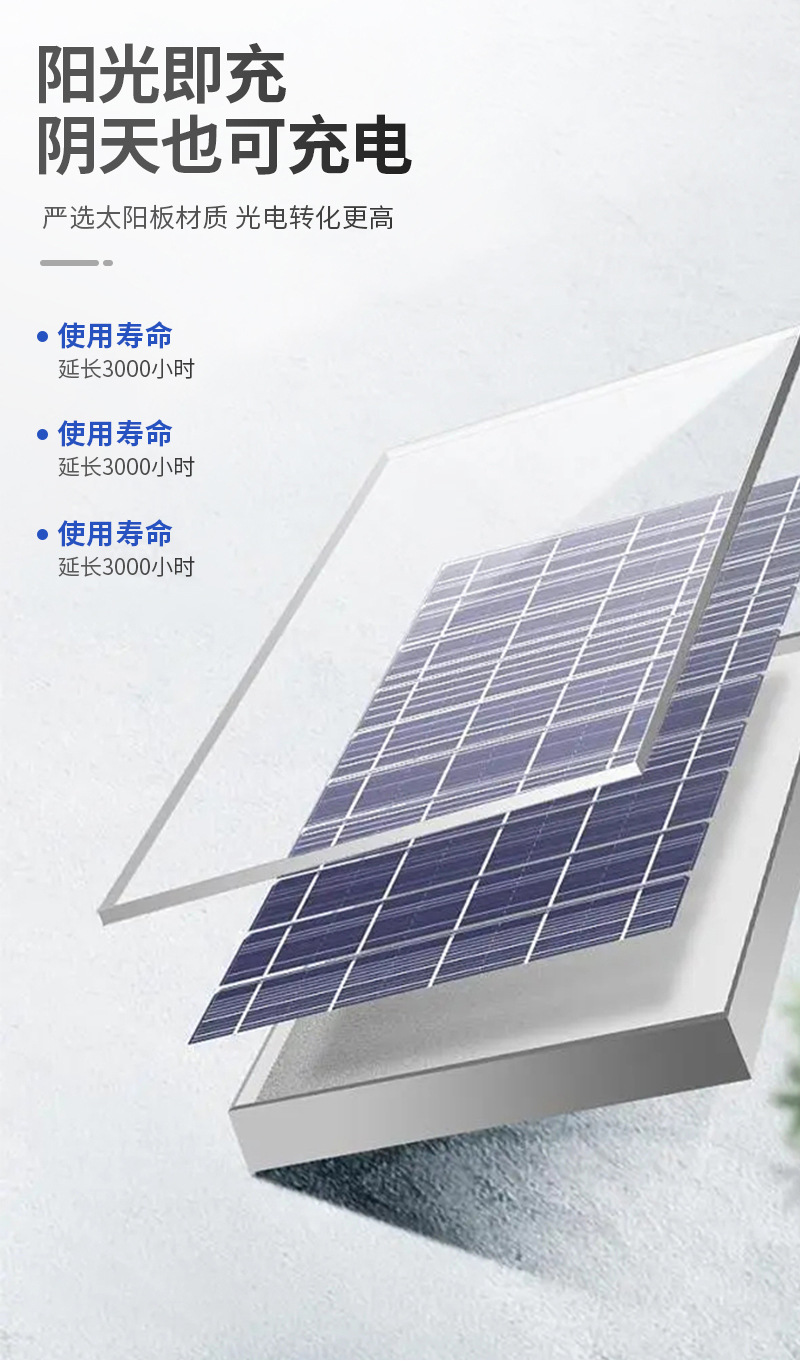 led street lamp maintenance, old lamp renovation, no need to replace the solar panel, only the solar street lamp head needs to be replaced. Manufacturer pic 3