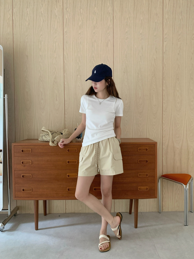 GAGD Japanese-style casual workwear shorts for women, Korean high-waisted loose, slimming, tight-waisted wide-leg shorts pic 16