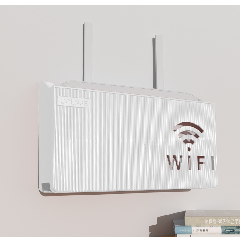 壁式收纳盒无线wifi电视机顶盒路由器置物架免打孔收纳盒子壁挂式详情34