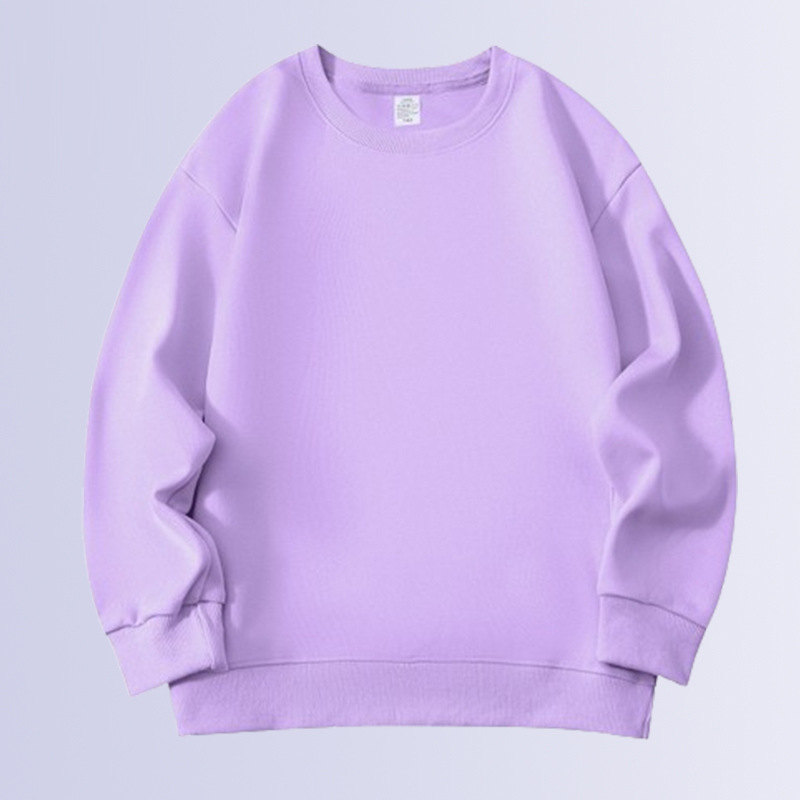 儿童纯棉圆领卫衣定制图案logo春秋款纯色320克光板卫衣跨境外贸详情20