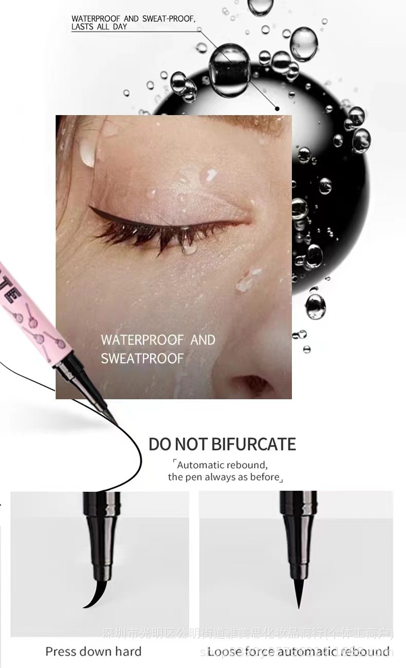 Cross-border new product LYVV makeup eyeliner liquid is waterproof, sweat-proof, does not smudge easily, and is smooth. Wholesale and export of student sleeping pen pic 4