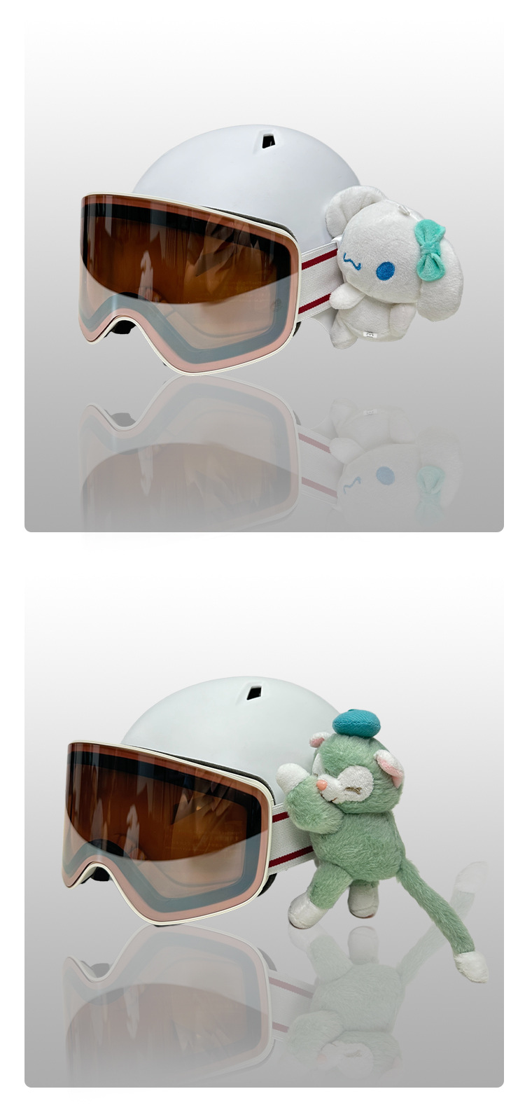 【BERTON OUTDOOOR】滑雪系列立体玩偶滑雪护目镜玩偶背夹式固定滑雪骑行眼镜织带配件公仔个性装饰新款详情10