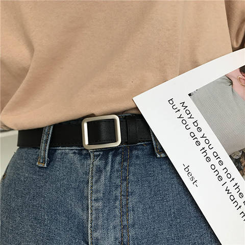 Perforated belt, practical and decorative jeans for women, black, thin, fashionable and retro student, ins style belt, trendy for ladies pic 24