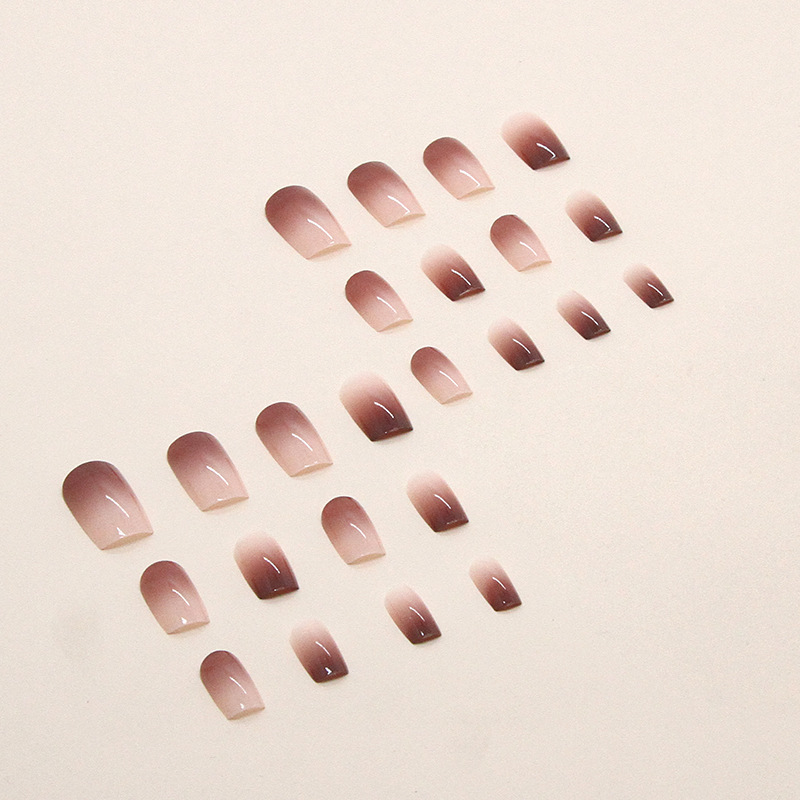 Gentle and elegant, milk coffee gradient nail art, pure desire, intellectual and fashionable nail wear, wholesale of special nail pads for nails pic 19