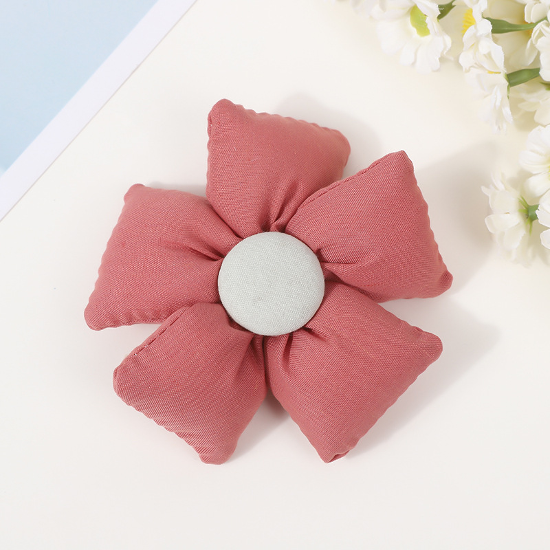 布艺彩色花朵辅料五瓣花个性潮袜子包包配饰头饰配件详情7
