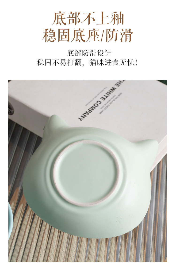 Cross-border cat bowls, ceramic can plates, saucers, cat food bowls, rice bowls, anti-knock cat water bowls, dog bowls, new food bowls pic 11