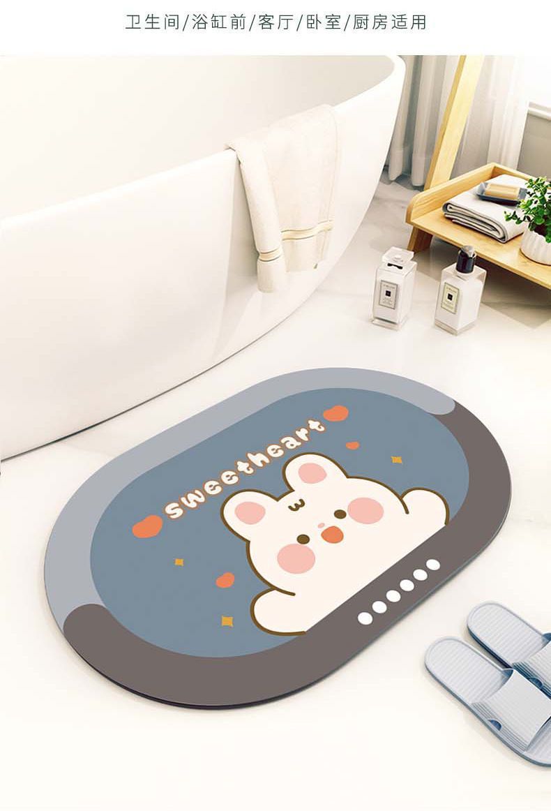 Bathroom floor MATS, quick-drying bath anti-slip MATS, dirt-resistant washroom floor MATS, bathroom water-absorbing floor MATS, entrance and exit door carpets pic 9