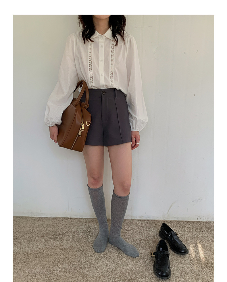 【候麦的春天】歌铭法式娃娃领衬衫春季新款复古蕾丝上衣女Y1122F详情64