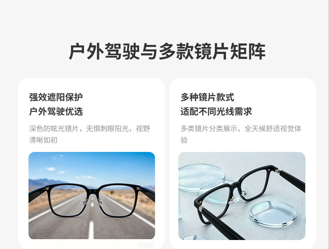aemai新款跨境智能眼镜蓝牙眼镜变色防紫外线听歌通话透明换镜片详情10