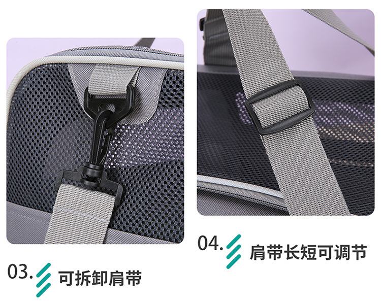 Cross-border portable cat bags, large space breathable space capsule, foldable pet bags for cats, wholesale pet backpacks for going out pic 13