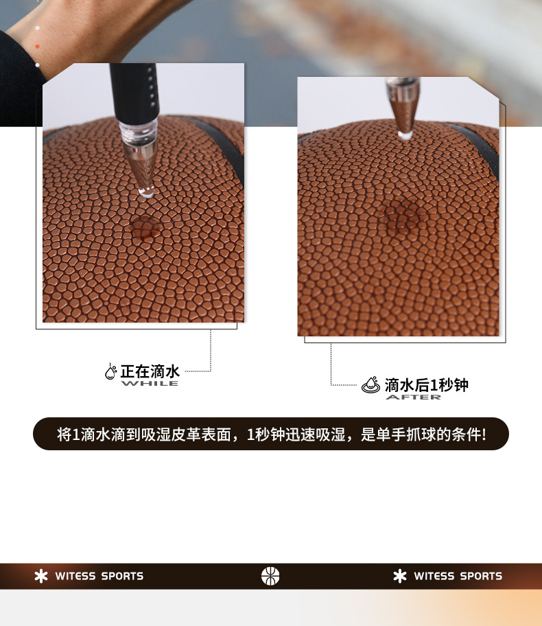 WITESS篮球PU室外耐磨5号儿童中小学生7号成人比赛蓝球批发刻字详情12