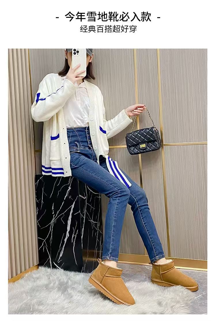 加绒雪地靴舒适女2025加绒冬季短一体加厚保暖短筒保暖薄底棉鞋详情1