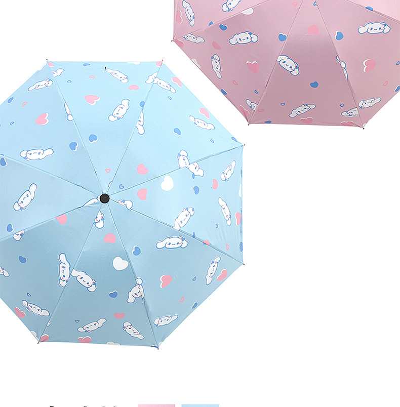 Black rubber sun protection, UV protection, sunshade, folding, all-weather and cute umbrella, can be printed with logo advertising umbrella pic 24