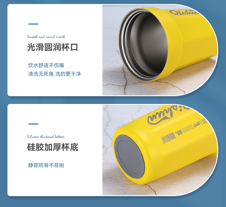 高颜值316不锈钢保温杯八角咖啡杯便携提绳户外广告礼品定制水杯详情10