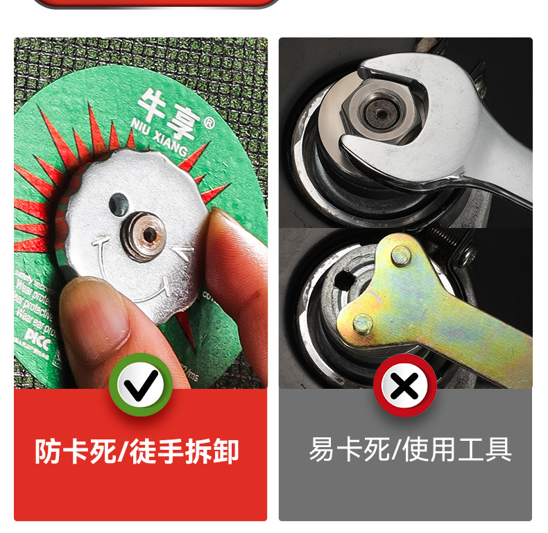 A set of fourth-generation universal plum blossom-shaped hand-disassemblable smiling face type Angle grinder pressure plate cover for Angle grinder pic 11