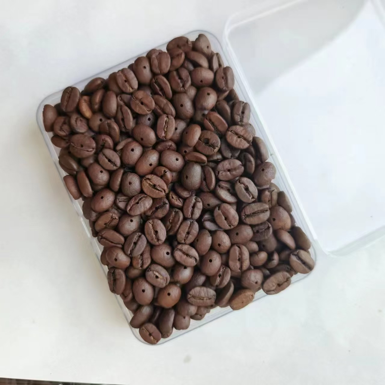 diy accessories with perforated natural coffee beans, spacer beads, loose beads, bracelets and strings, medium deep roasted round beads pic 10