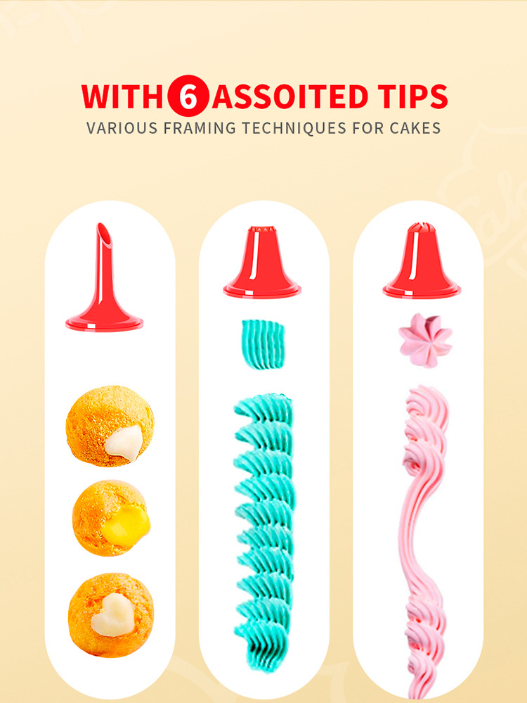 Serving kitchen cookie gun, cookie grinding tool, mounting gun tool, complete set of bean melting baking sleeve, mounting nozzle, extrusion flower pic 5