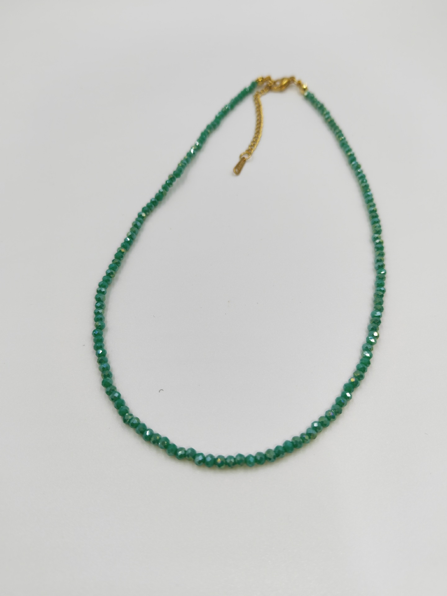 Korean-style exquisite and fashionable glass crystal necklace, versatile and elegant collarbone chain, light luxury necklace factory wholesale pic 9