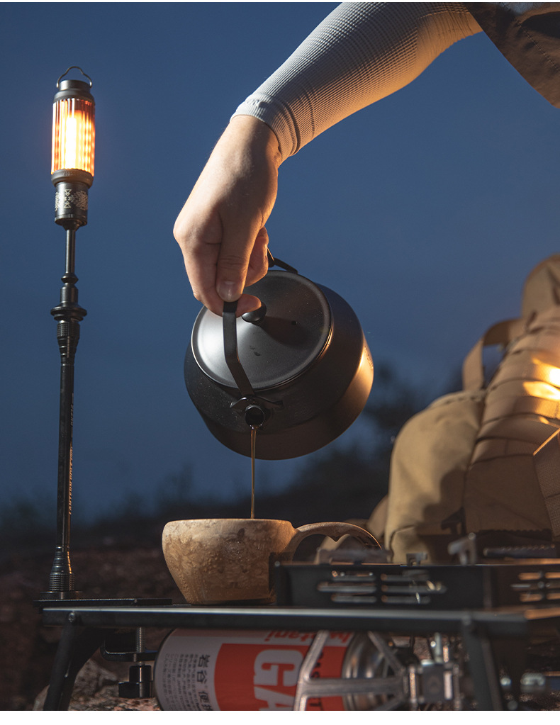 Koman BKSW-1 camping cookware and equipment: 304 stainless steel teapot, portable coffee, picnic, outdoor kettle pic 12