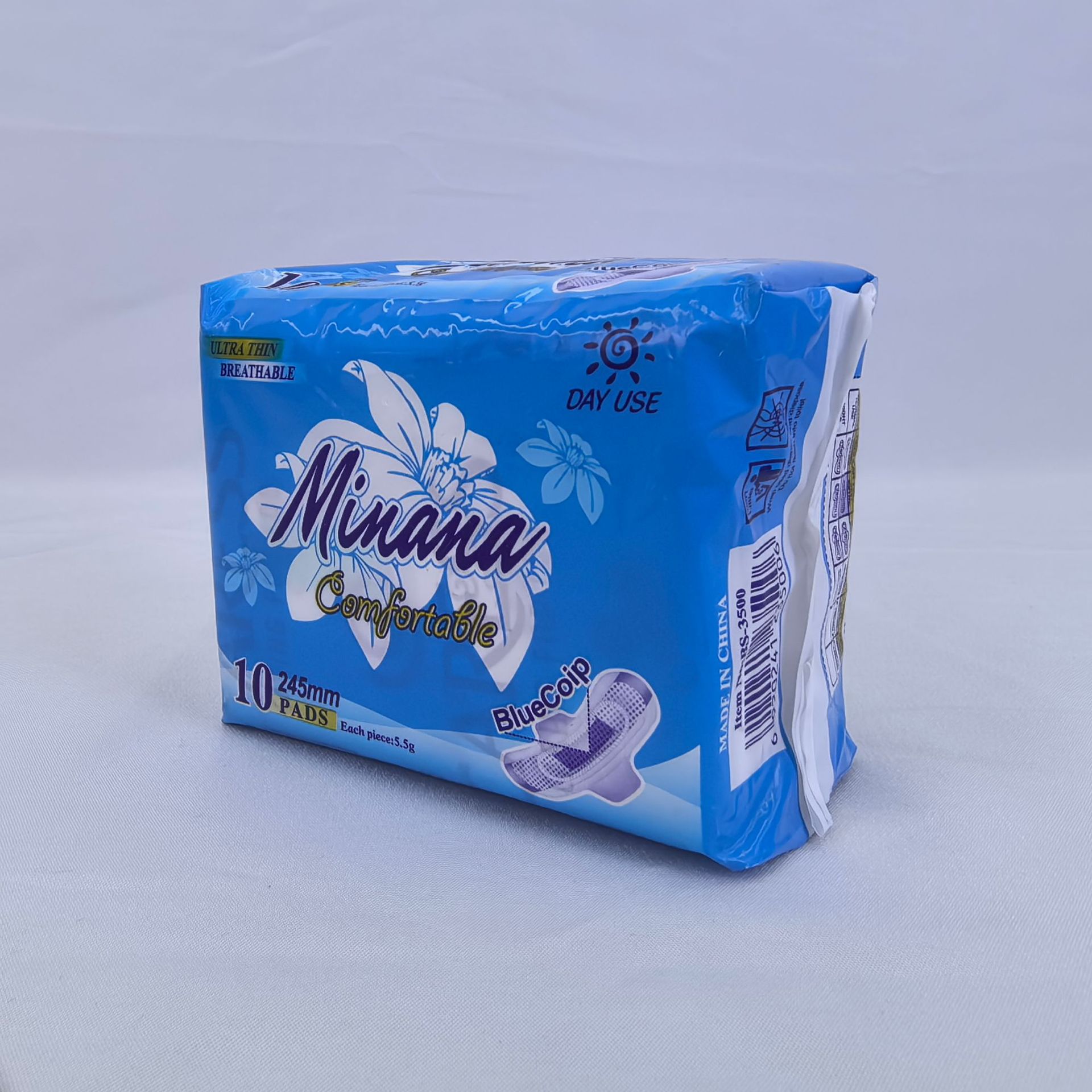 10 pieces of 245mm comfortable and breathable sanitary napkins for export, daily and night use, whole box batch pic 7