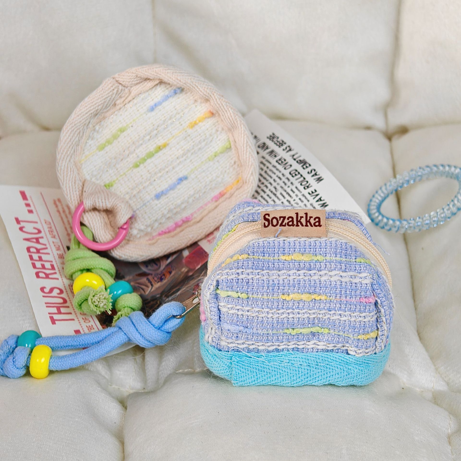 迷你小香风便携式苹果无线蓝牙耳机钥匙保护包收纳软布壳包收纳包详情15