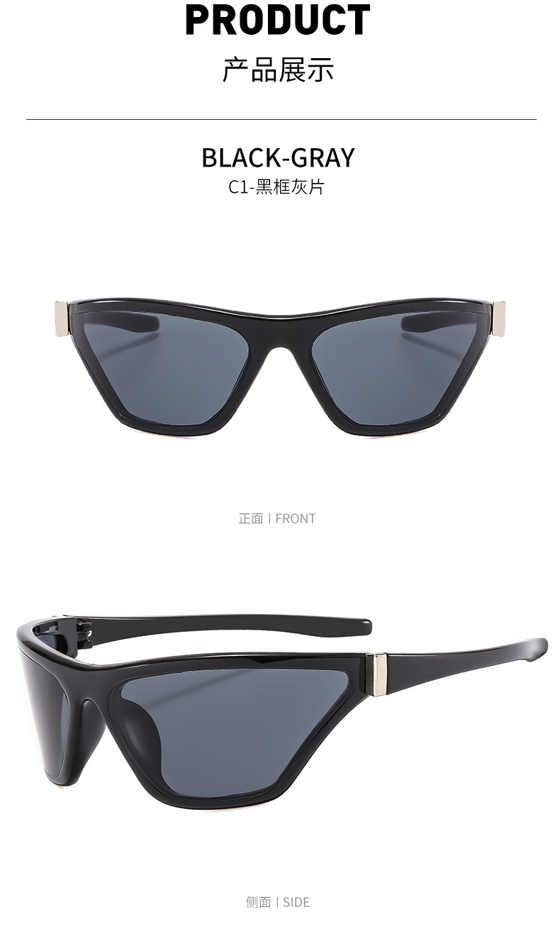 酷女凹造型方框时髦街拍ins网红同款太阳眼镜 中性墨镜新款太阳镜详情13