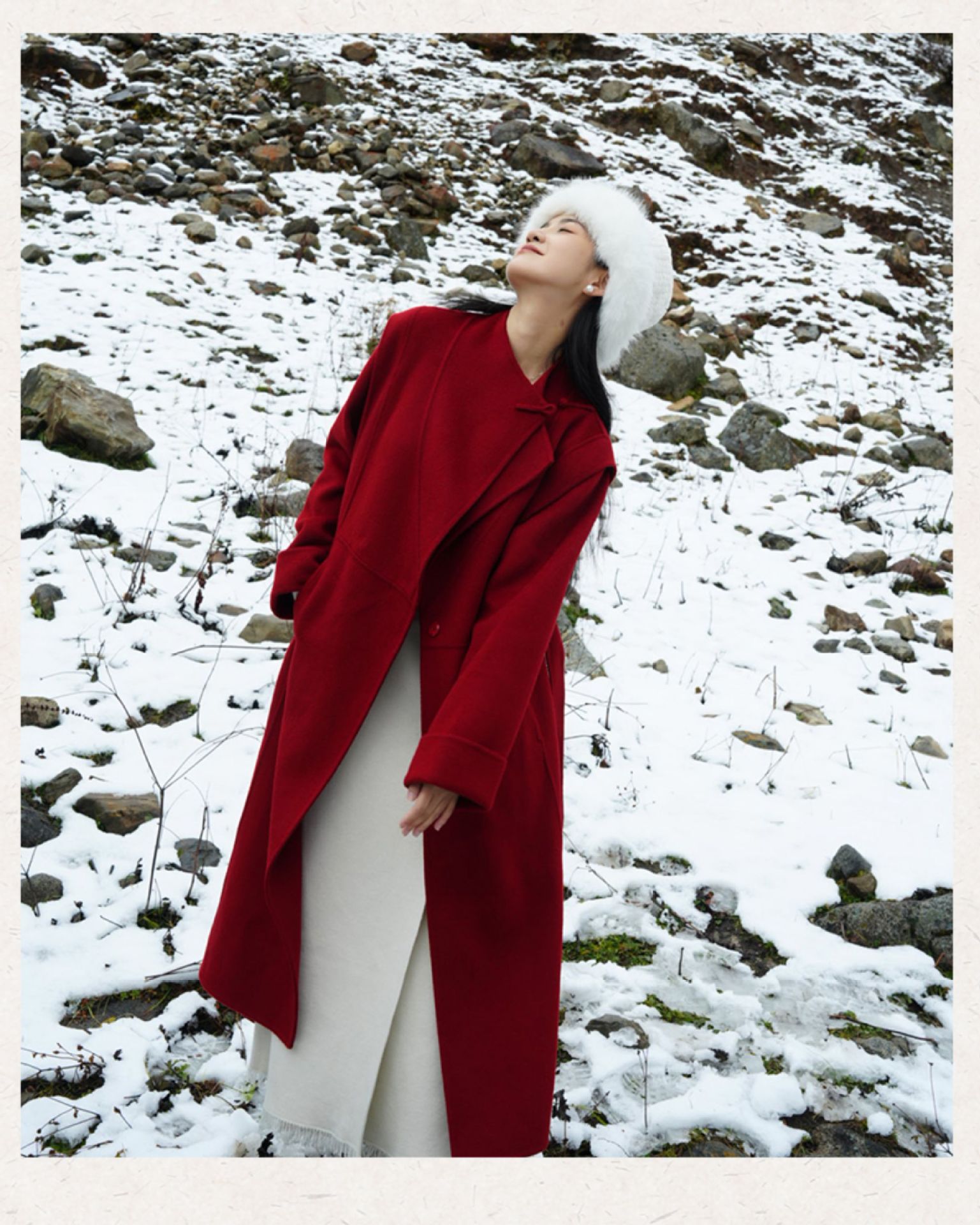 2025 New Chinese-style Australian wool Double-sided cashmere Chinese-style coat for women, mid-length black woolen wool coat with buttons pic 38