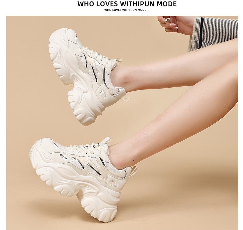 Insole height-increasing dad shoes for women, Spring 2026 new style comfortable and versatile casual shoes for women, thick-soled sports shoes for women pic 5