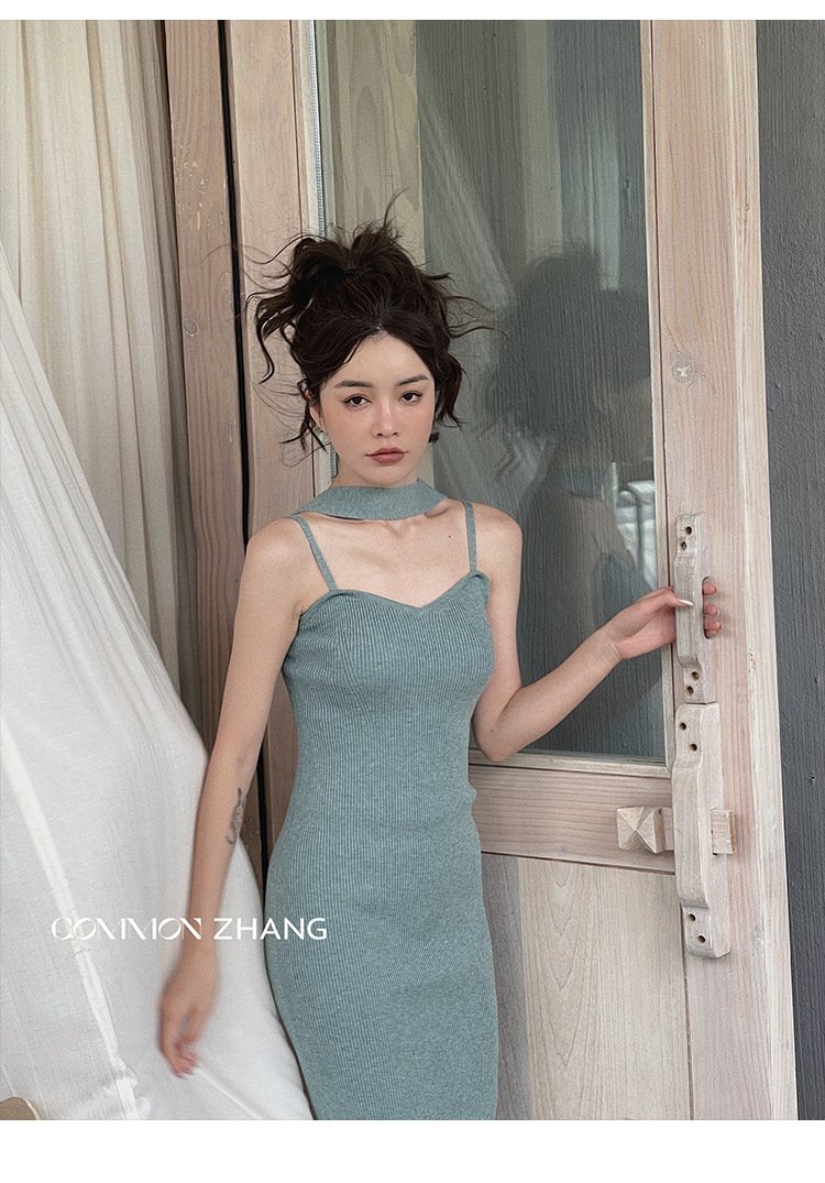 Thirteen Factories Clearance Sale [Special Offer Non-refundable and non-exchangeable] Sweet and Spicy Style Figure-Hugging Knitted Halter Dress for Women 91011 pic 20