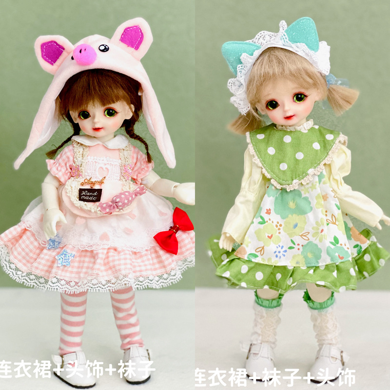 6分bjd娃娃换装衣服洛丽塔套装30厘米洋娃娃裙子连衣裙制服女仆装详情3