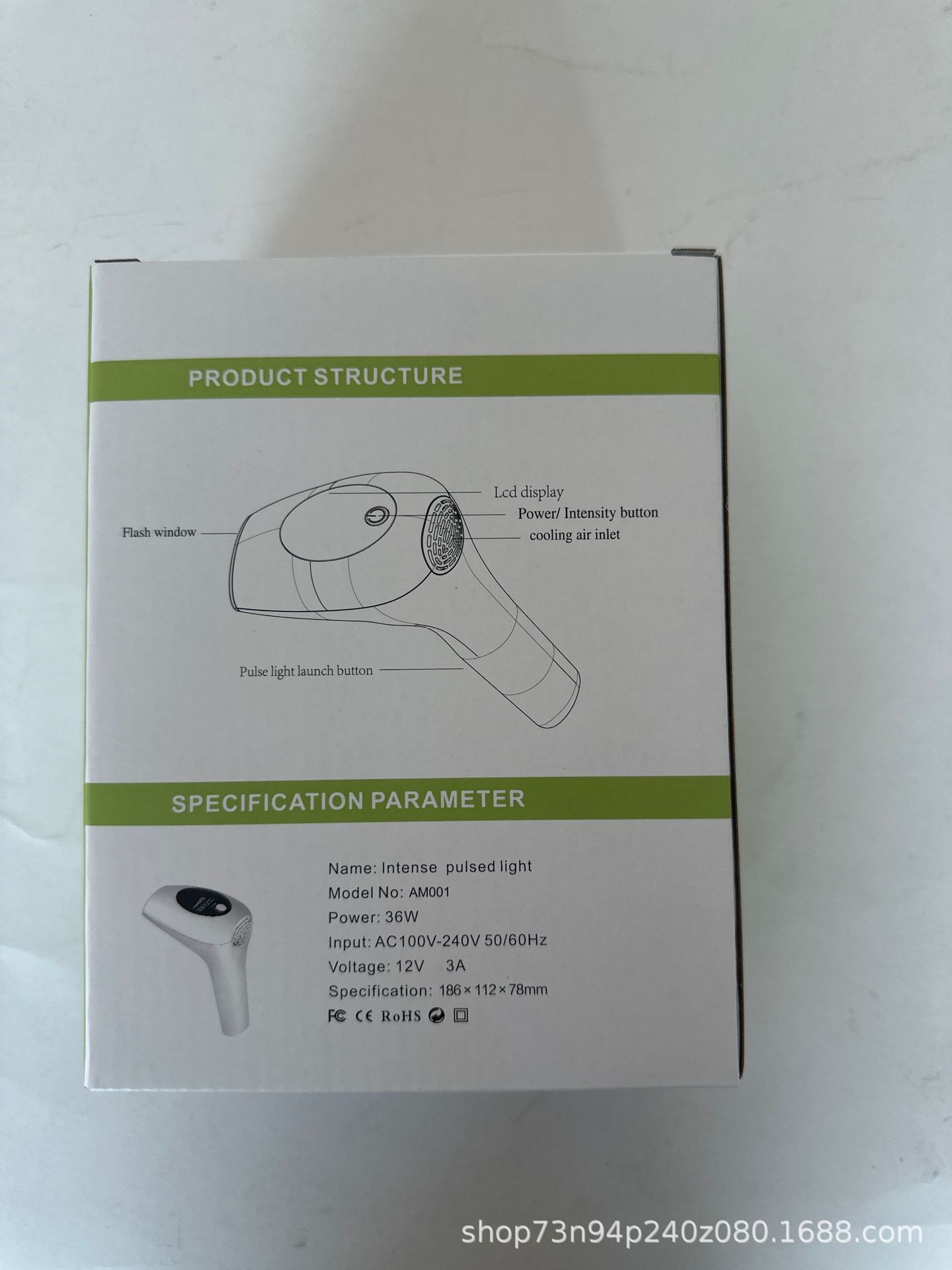 跨境手持激光脱毛仪女士光子嫩肤家用便携全身无痛不留黑脱毛仪器详情7