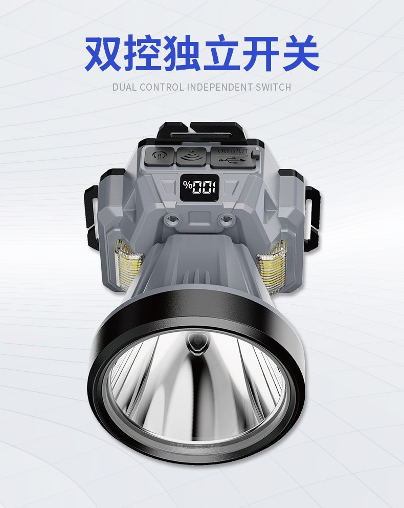 Rechargeable headlamp, high-intensity floodlight, headlamp body, outdoor sports, night running, work flashlight, multi-functional headlamp pic 21