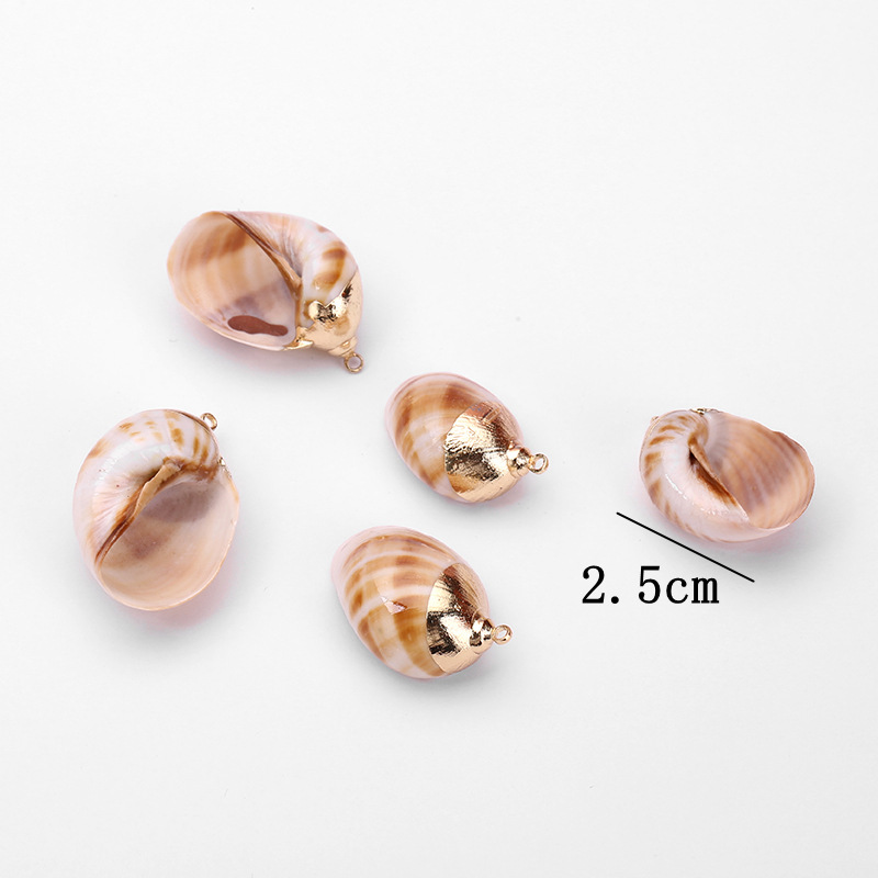 Gold-rimmed natural shell popular bracelet accessories, small conch light luxury, niche semi-finished diy accessory materials pic 4