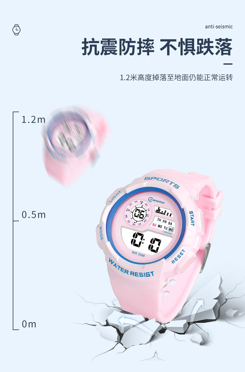 Best-selling electronic wristwatch for high school students, children, men, sports and swimming, waterproof watch with luminous dial for women pic 9