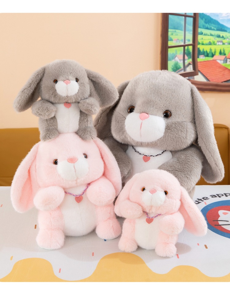 呆萌大耳朵双色兔礼物毛绒玩具儿童睡觉抱枕抓娃娃机公仔跨境批发详情13