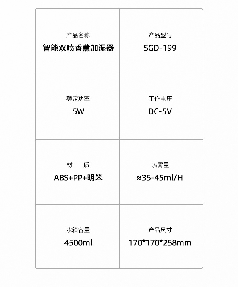 新款智能双喷加湿器宿舍卧室办公室大容量遥控数显夜灯空气加湿器详情16