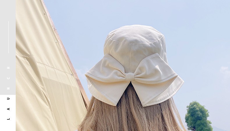 帽子女韩版夏季日系潮流蝴蝶结ins风百搭防晒遮阳防紫外线渔夫帽详情1