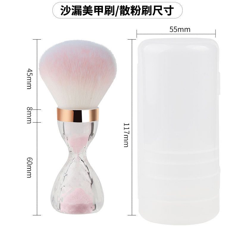 New hourglass nail art dust brush in stock, mushroom head makeup brush, soft loose powder blush brush, beauty tools wholesale pic 7