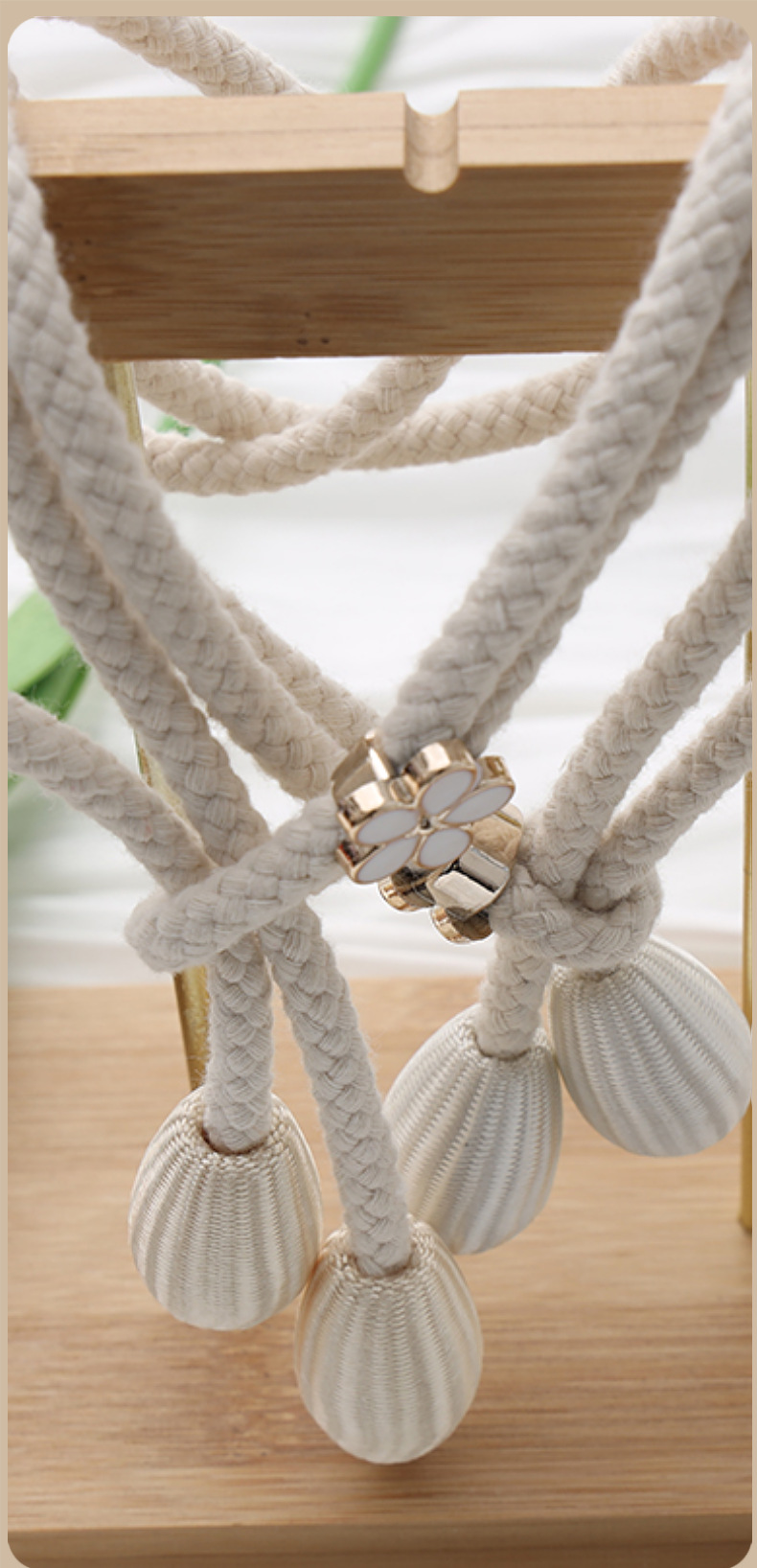 窗帘绑绳批发创意可调节牛津棉绳窗帘扣收拢束带窗帘配饰详情3