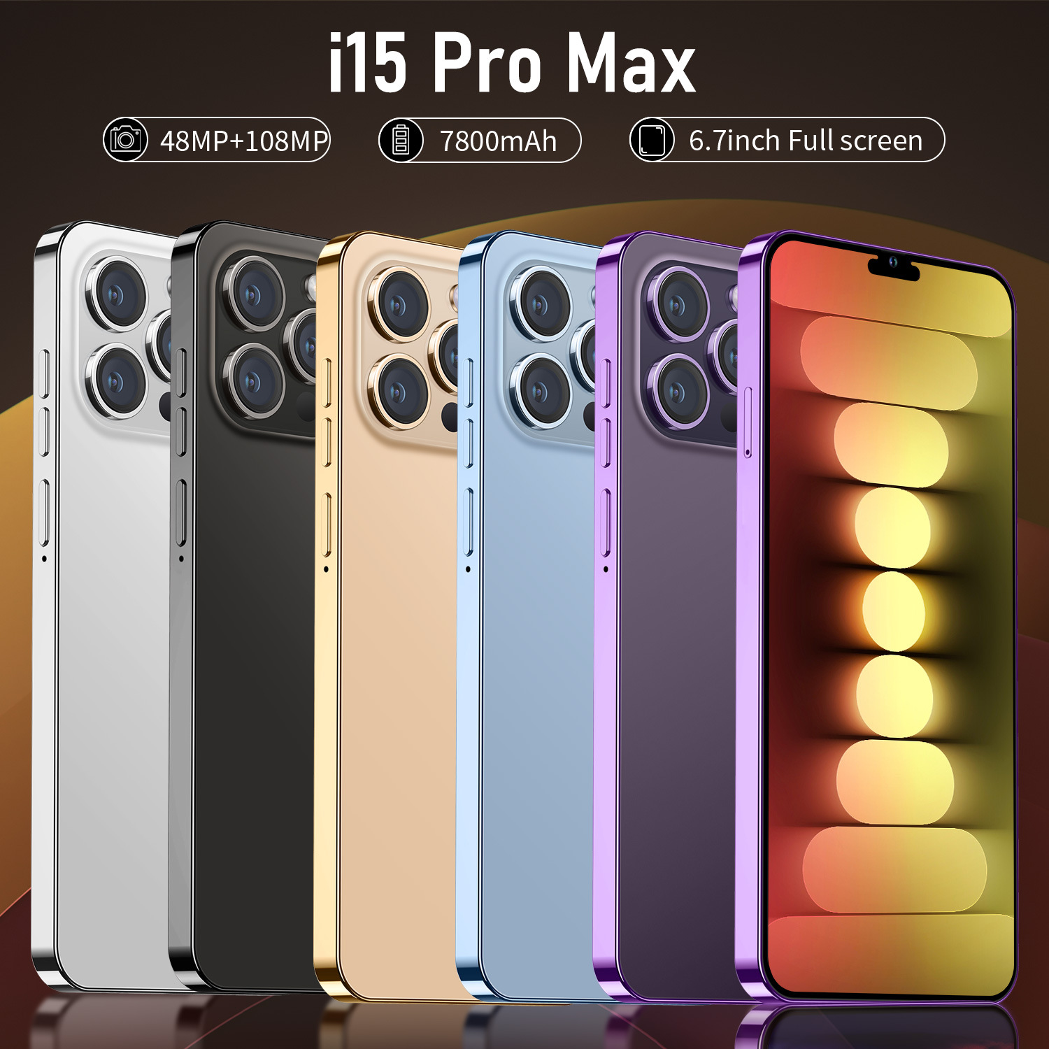 爆款东南亚跨境智能手机I15  Pro Max6.7寸安卓系统 一体机 1+16详情1