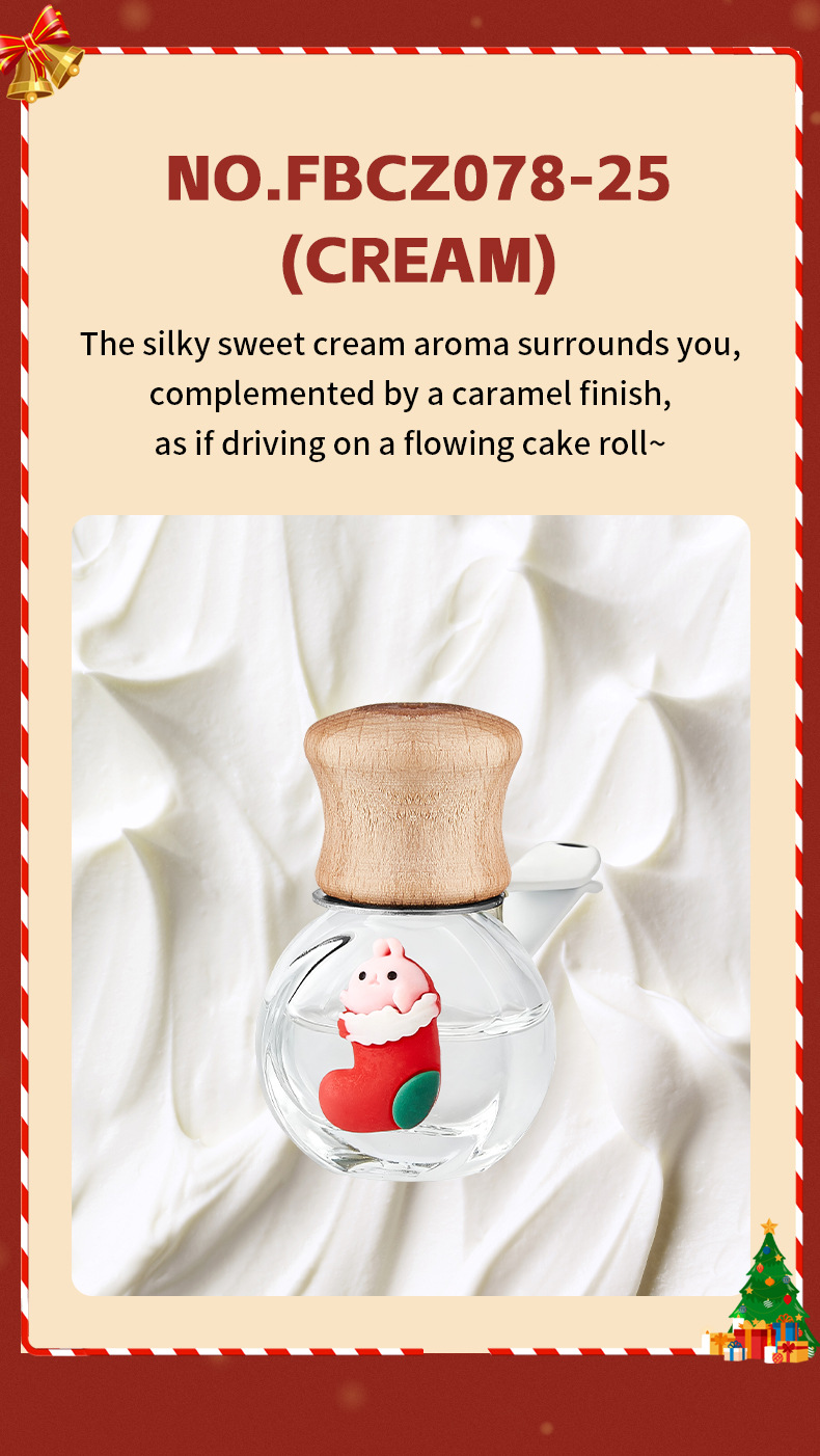 【跨境专供】FORMBO圣诞汽车香水持久留香车内装饰品精油车载香薰详情11