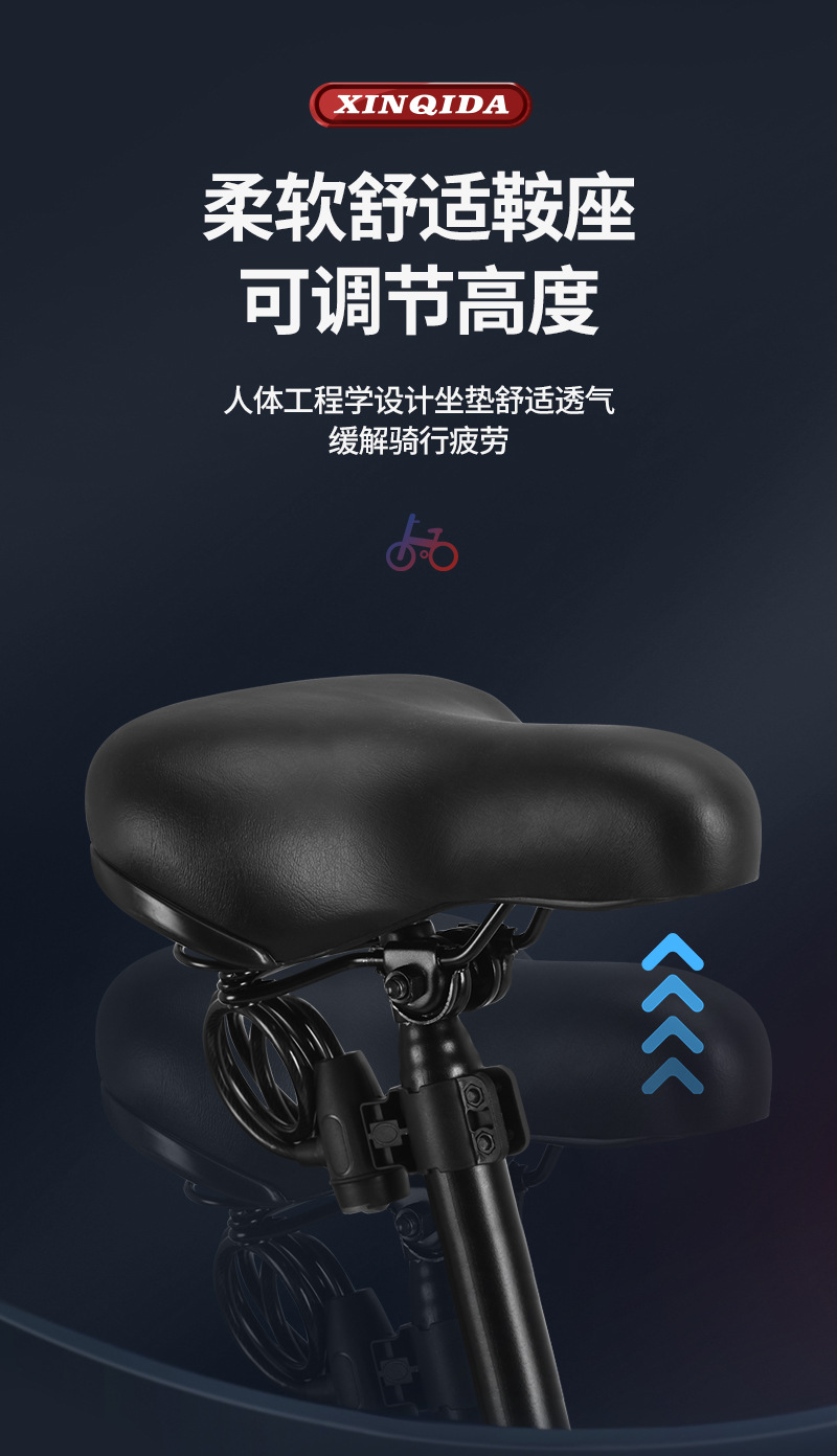 免安装折叠自行车成人儿童便携20寸22寸男女式变速减震脚踏代步车详情14