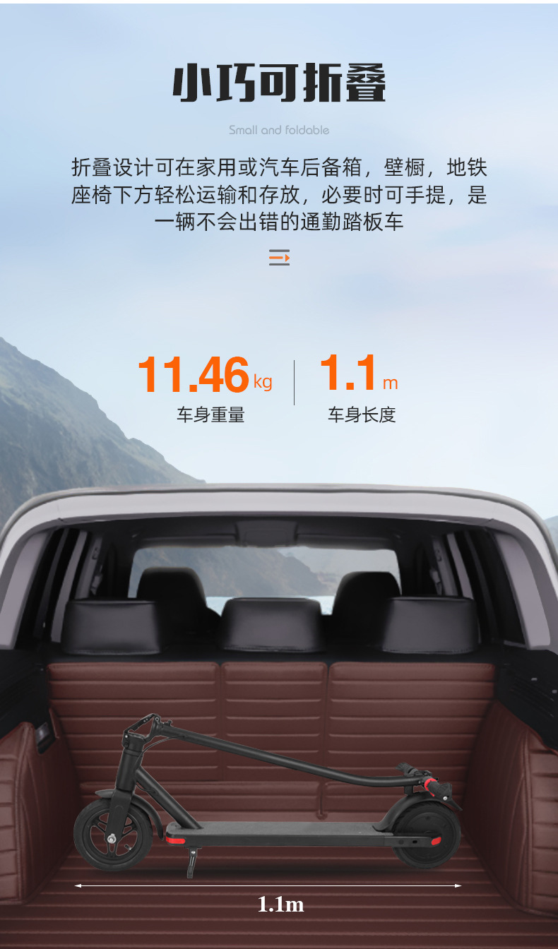 Electric scooters for adults, foldable scooters for transportation, folding electric bikes for office workers, mini outdoor electric bikes pic 6