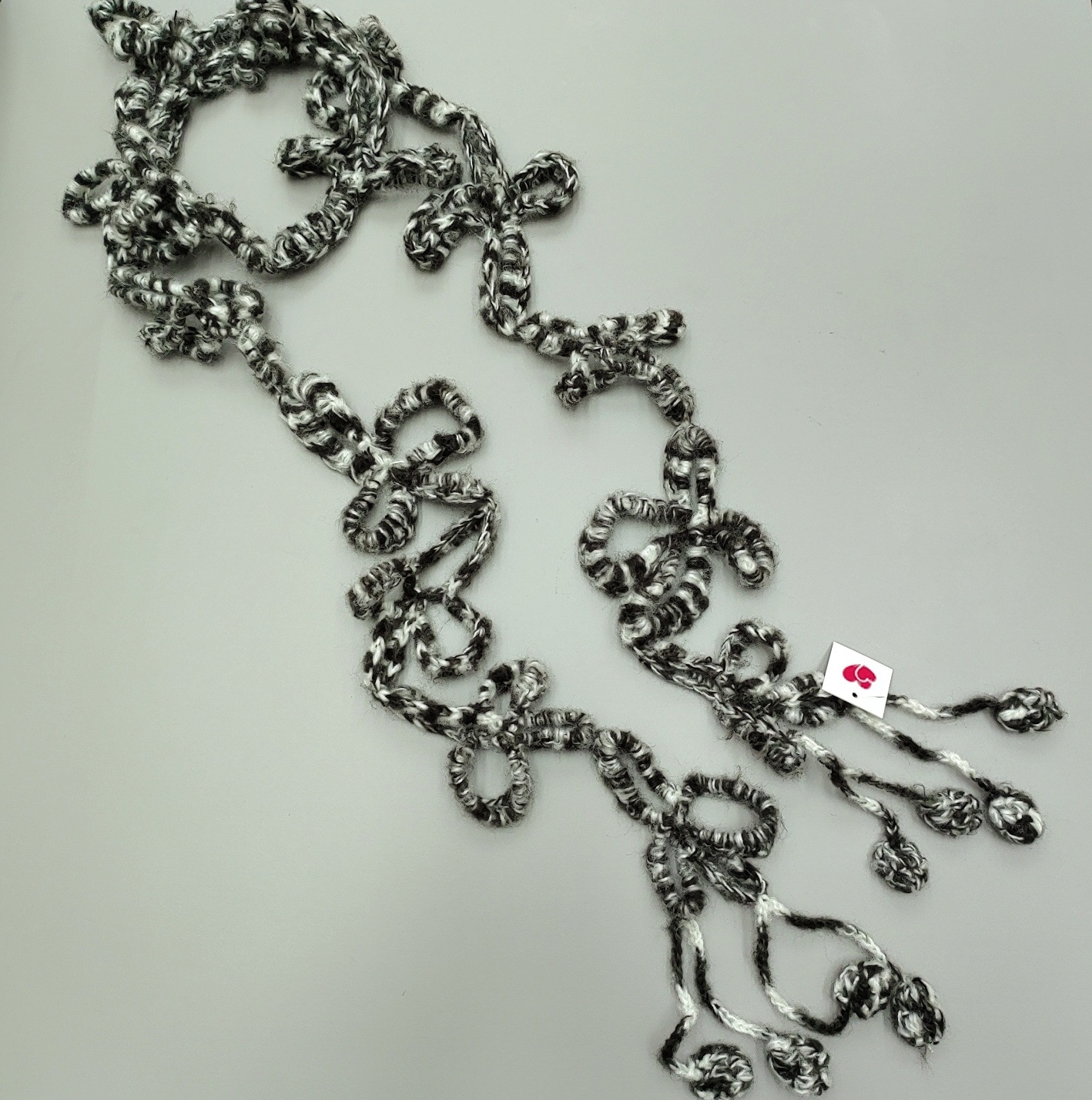 细条围巾原创手工钩织花朵日系森女式气质淡雅百搭配饰裙装饰腰带详情4