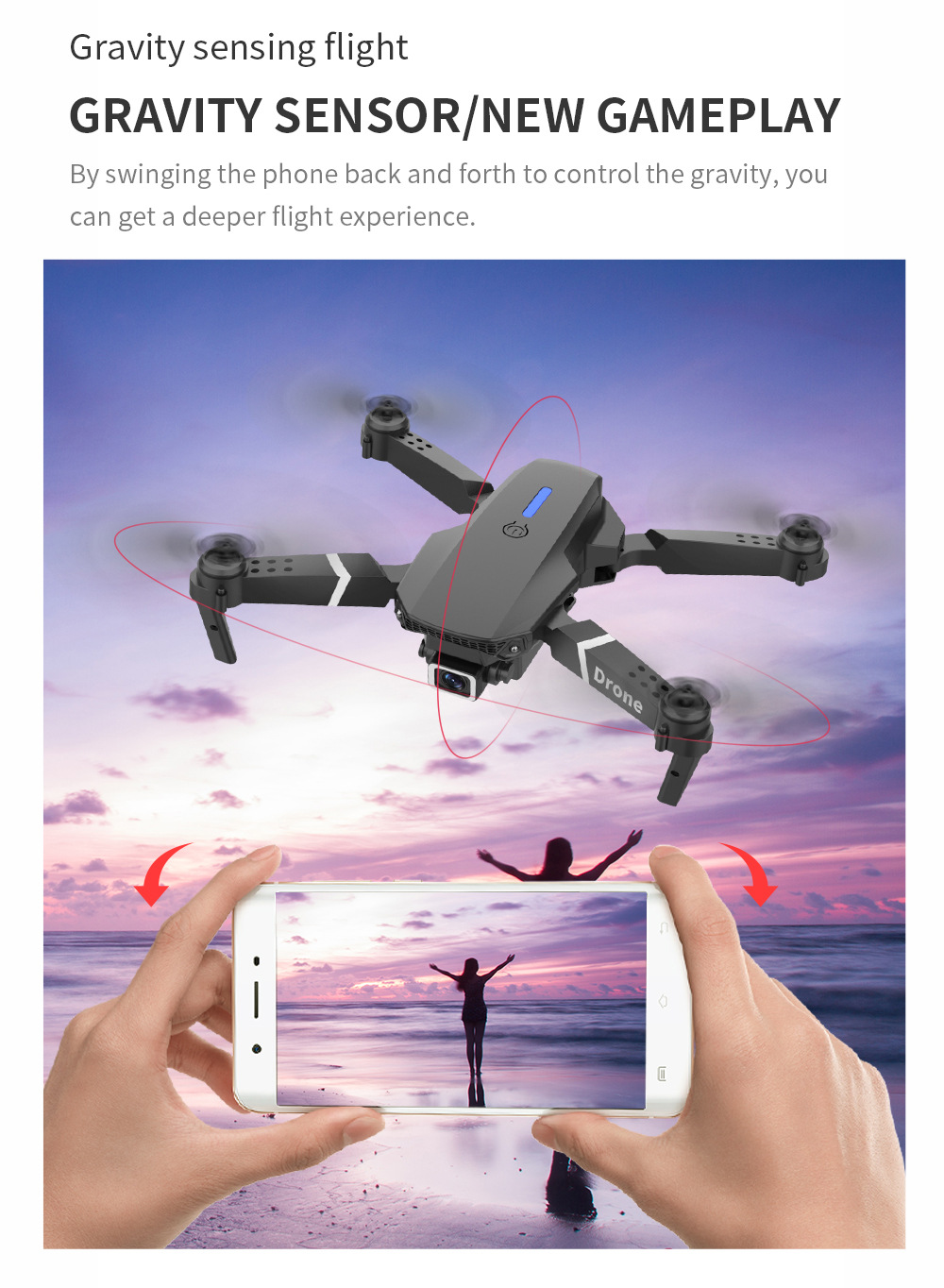 Cross-border E88 high-definition dual-camera folding drone, long-lasting endurance, easy to carry, intelligent obstacle avoidance remote control aircraft for foreign trade pic 18