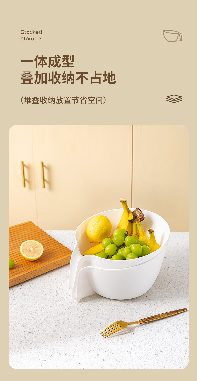 沥水篮多功能洗菜盆淘米神器带手柄厨房新款洗水果盆子大容量大号详情6