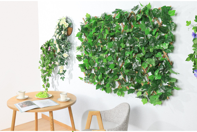 仿真葡萄叶仿真绿植树叶塑料水管道装饰缠绕假花藤条假叶植物吊顶详情11