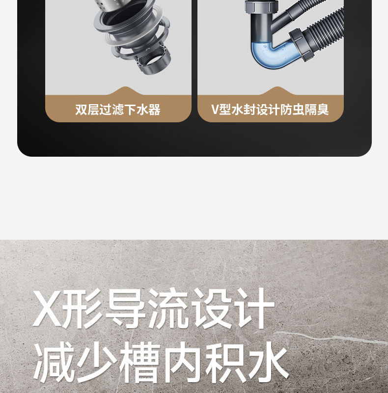 家韵纳米厨房手工小水槽单槽不锈钢洗菜盆台下盆迷你吧台岛台详情28