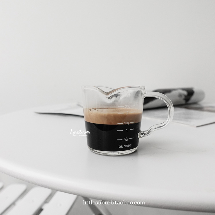 意式浓缩咖啡杯咖啡量杯玻璃带刻度咖啡萃取杯接液杯咖啡店专用杯详情10